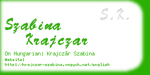 szabina krajczar business card